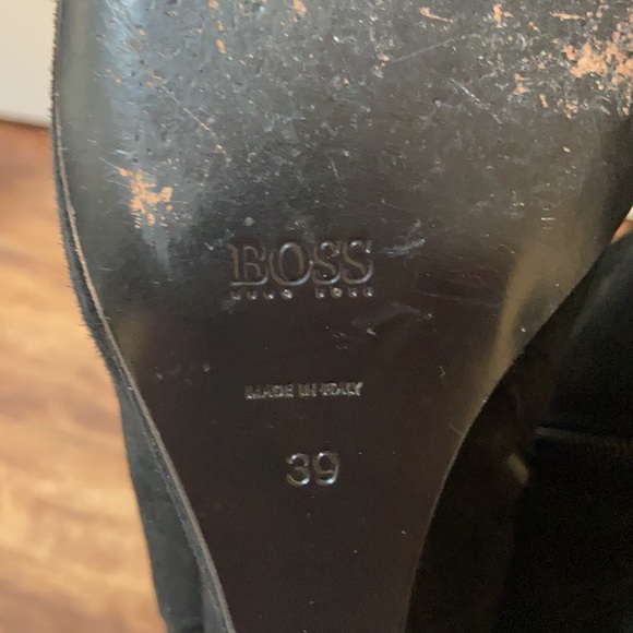 Hugo Boss Suede Wedge Zipup Boots - Picture 8 of 17
